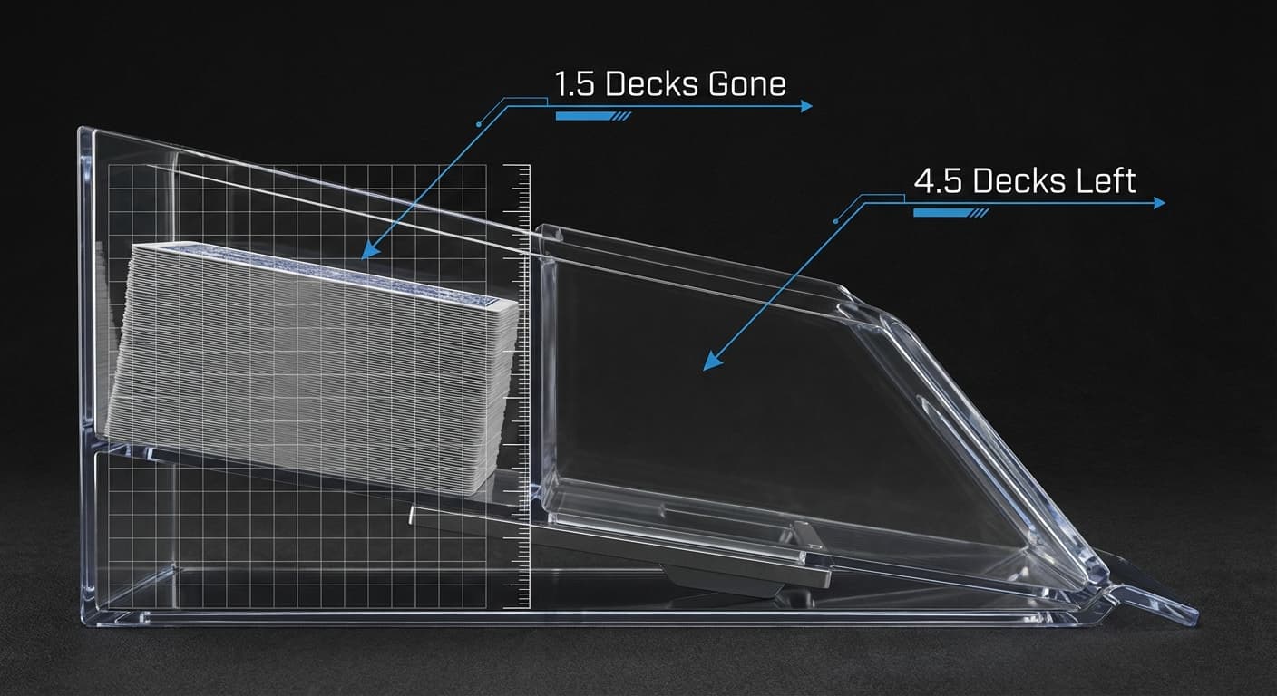 Blackjack card shoe for card counting practice